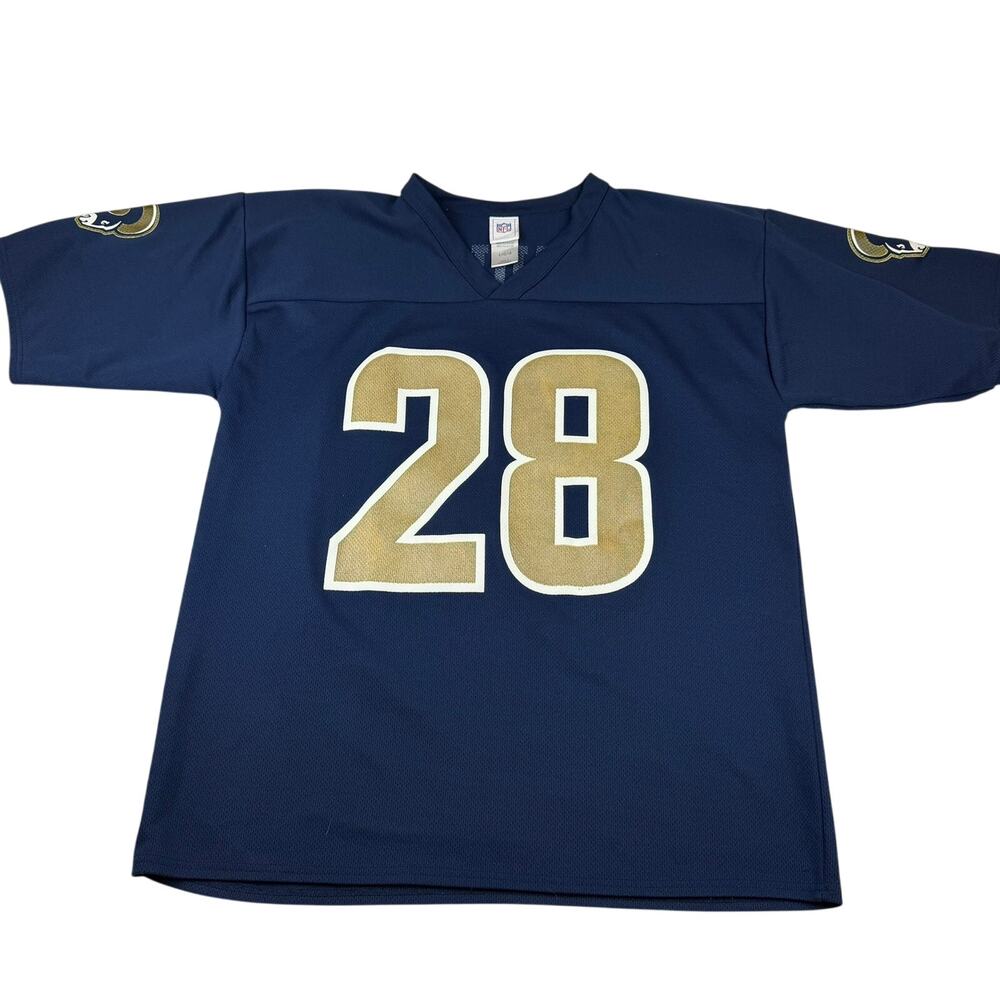 NFL St. Louis Rams #28 Marshall Faulk Jersey L